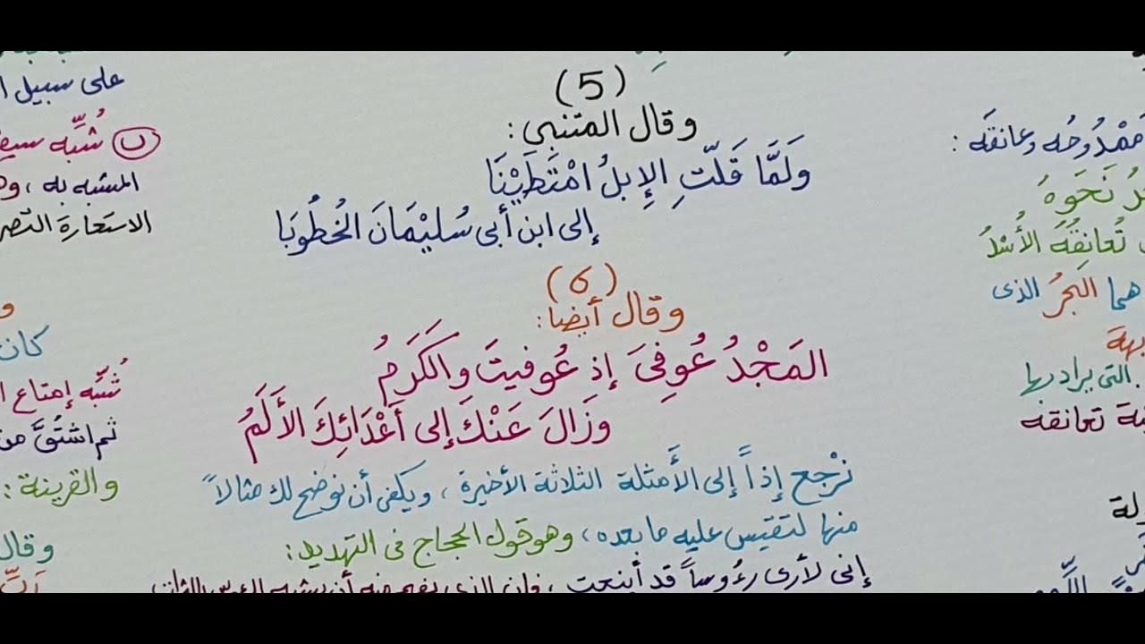 البلاغة الواضحة ( الاستعارة التصريحية والمكنية ) 8