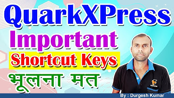 QuarkXPress Important Shortcut Keys 2023 | Tool Bar Shortcur Key Measurement Bar | Style Sheet |