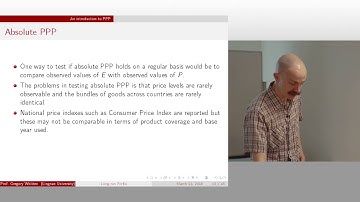 Lecture 15: Exchange rates in the long run