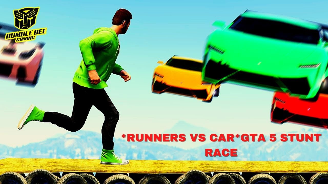 *RUNNERS VS CARS* GTA 5 ONLINE STUNT RACE TAMIL GAMEPLAY 