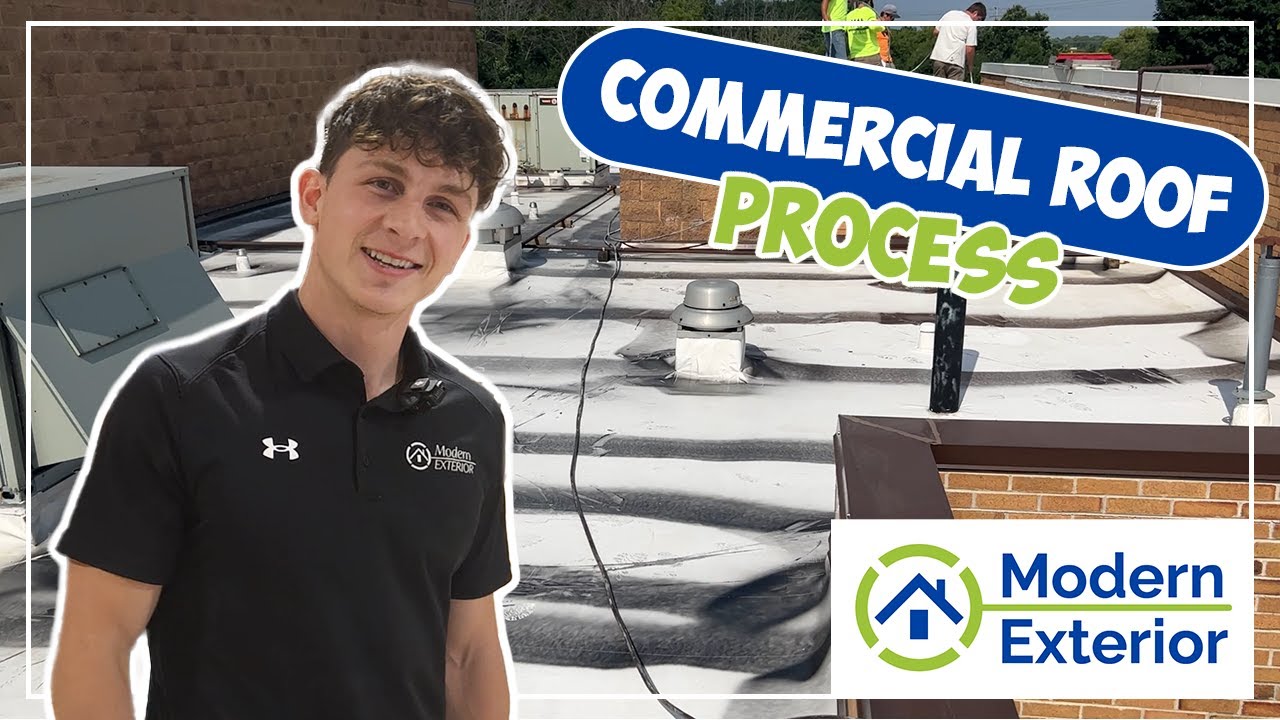 Commercial and Flat Roofing Process at Modern Exterior