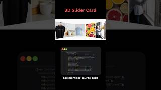 HTML 3D Slider Card | Image Slider for Website | Pure CSS & HTML Carousel #webdesign #ShortsFeed