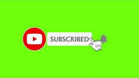 Youtube Animated Green screen Subscribe button with bell icon sound tan tan click subscribe but