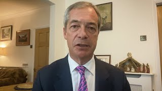 Farage reacts to No 10 Xmas party video.