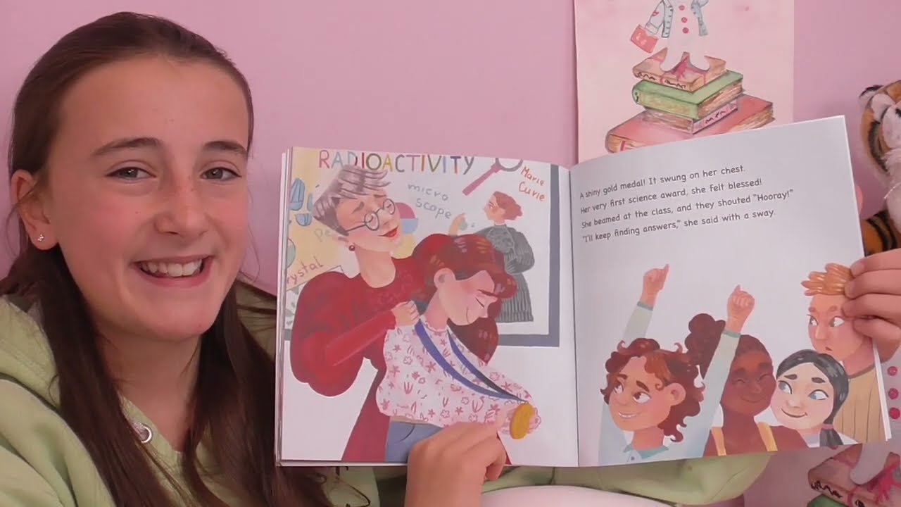 Ruby reads 'Marie and The Glowing Pebble,' written by Sabrina Hopewell & art by Hanna Musaliova