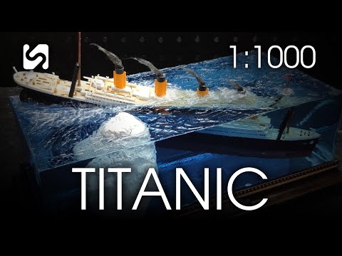 Titanic model sinking diorama / Resin Art