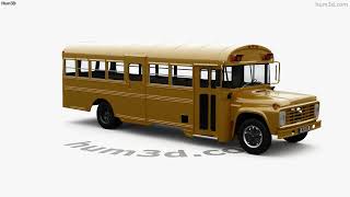 Ford B600 School Bus 1981 3D model by 3DModels.org