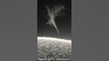 Huge Plasma Tornado on the Sun! Captured Through My Telescope #astronomy #space #sun