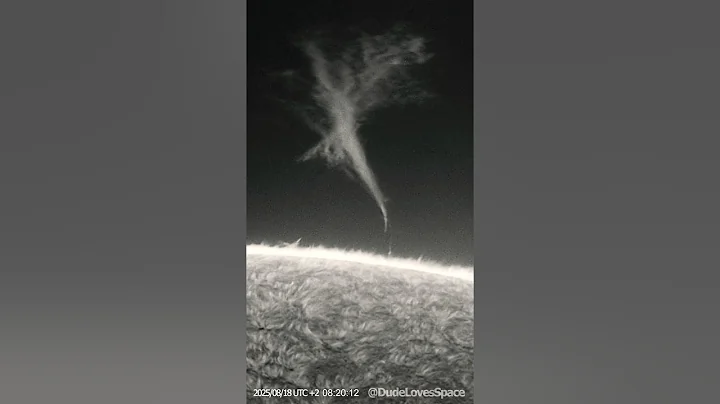 Huge Plasma Tornado on the Sun! Captured Through My Telescope #astronomy #space #sun