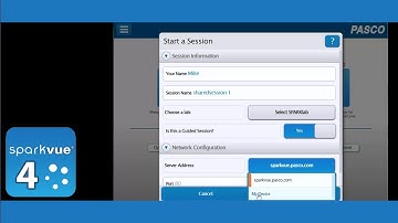 Establishing Shared Session with Your Own Device Acting as the Server (SPARKvue)