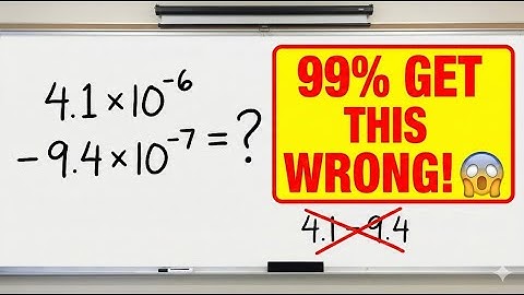 The Negative Exponent TRAP! 😱 (Watch Out) #maths #scientificnotation