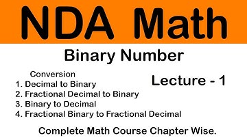 NDA Math  Binary Number Lecture 1 | NDA MATH CRASH COURSE | NDA BINARY NUMBER TRICKS By Parveen Sir