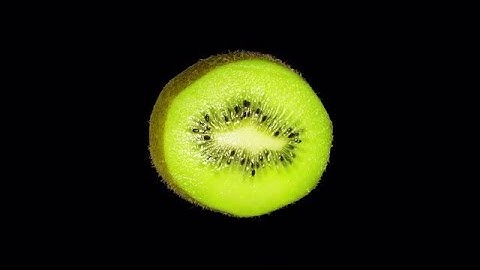 Isolated Kiwi Slice Stock Video