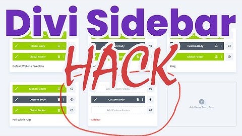 How to Create a Custom Sidebar with Divi Theme Builder