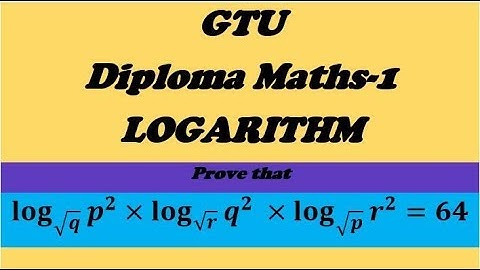 Example of Logarithm || E-16 || GTU Basic Mathematics || LOGARITHM
