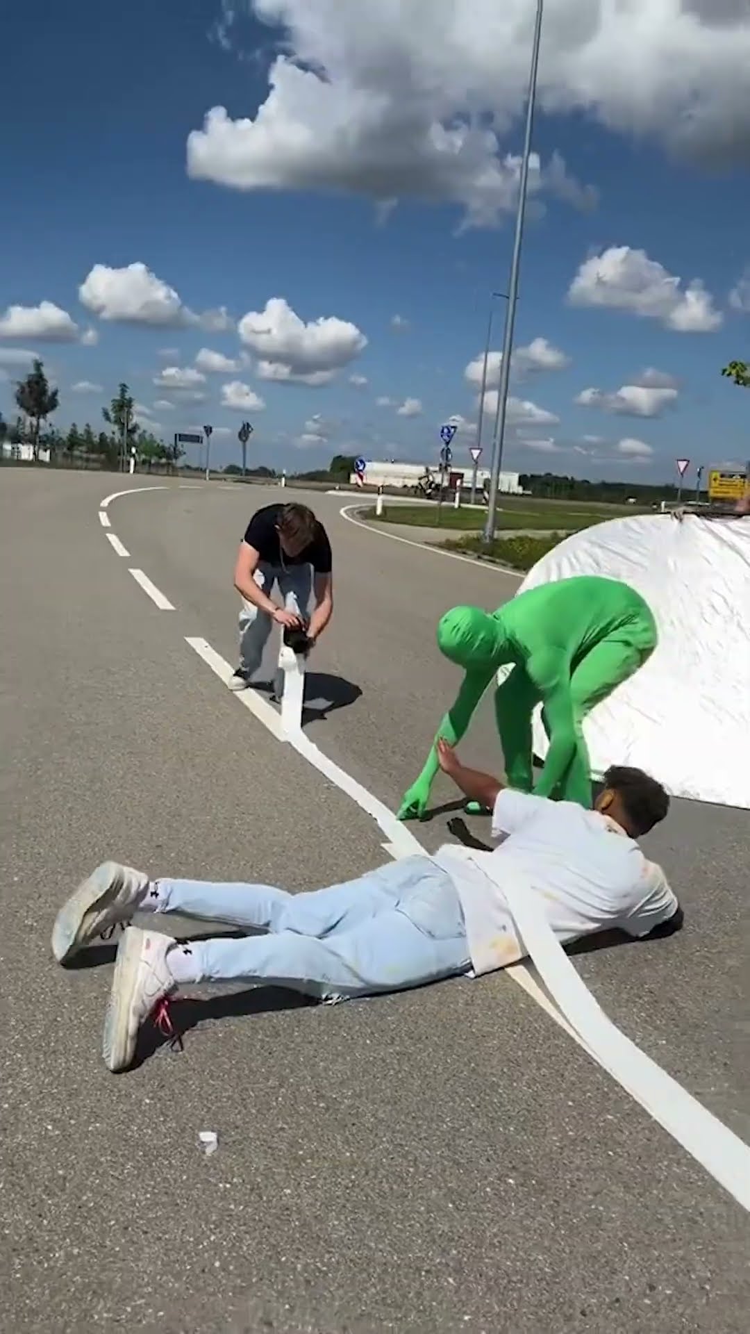 Rolled over and stucked