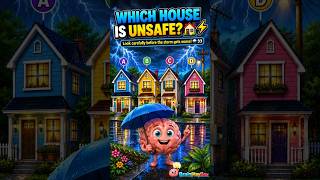 One House Is NOT Safe! 😨 Can You Find It? ⚡#brainteaser