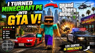 I Turned Minecraft PE Into GTA V! 🤯 (2026) | Insane Realistic Modpack screenshot 3