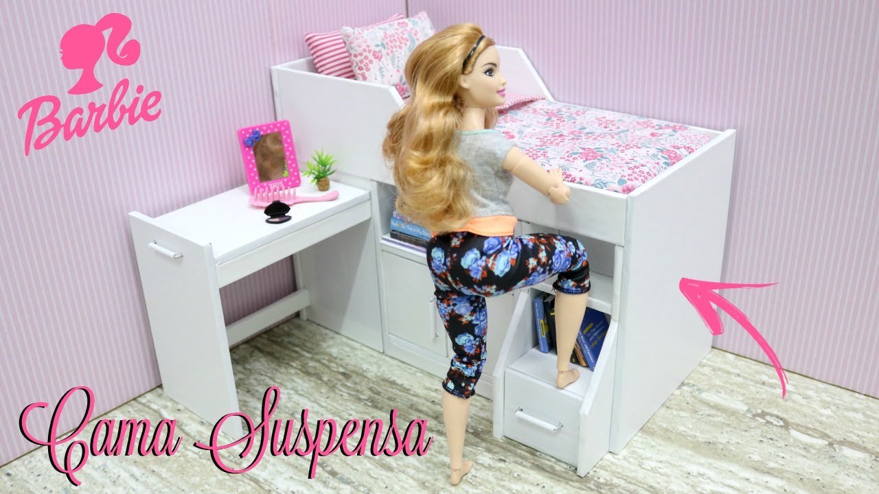 como fazer uma cama para a Barbie 