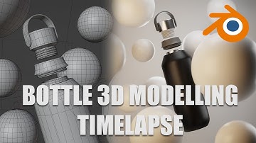 Chille Water Bottle - 3D Product Design - 3D Modelling Timelapse