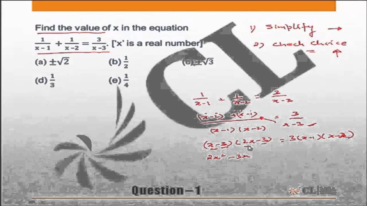 Fundabook | Fundamentals of Algebra Practice Ex -1 | Question 01 - YouTube