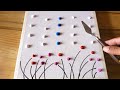 How to Paint Colorful Flower Field / Easy Palette Knife Painting Technique