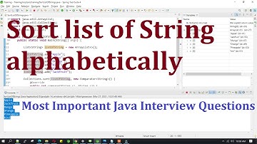 Sort list of String alphabetically and lexicographical order | java interview question