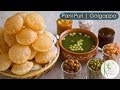 Pani Puri | Golgapa Recipe with Teekha Pani, Sweet Chutney and Stuffing ~ The Terrace Kitchen
