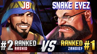SF6 ▰ JB (#2 Ranked Rashid) vs SNAKE EYEZ (#1 Ranked Zangief) ▰ Ranked Matches