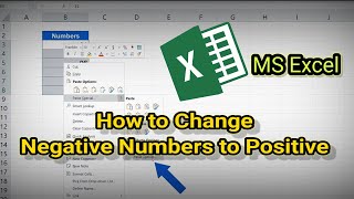 How to Change Negative Numbers to Positive in Excel