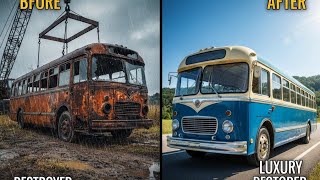 50 Year Old Bus Fully Restored | Amazing Transformation #butifyoucloseyoureyes 