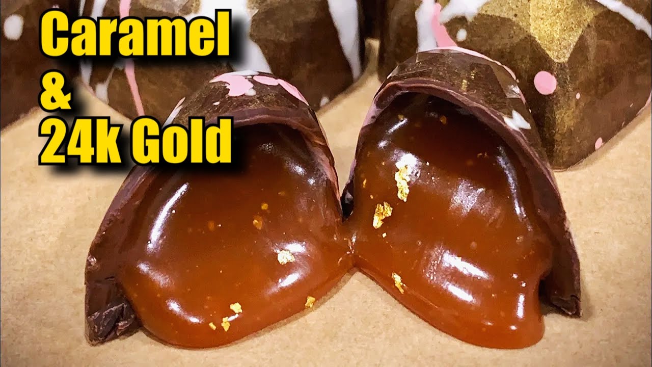 Caramel & 24k GOLD!  What’s not to love?