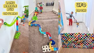 Satisfying Vtech Marble Rush On Stairs Ufo Drone Dominoes