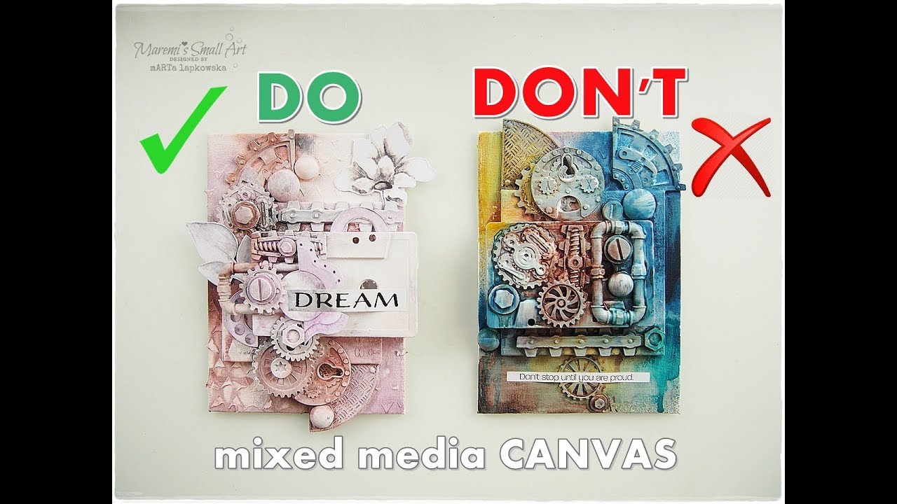 Dos Don Ts Mixed Media Canvas For Beginners Maremi S Small Art Youtube