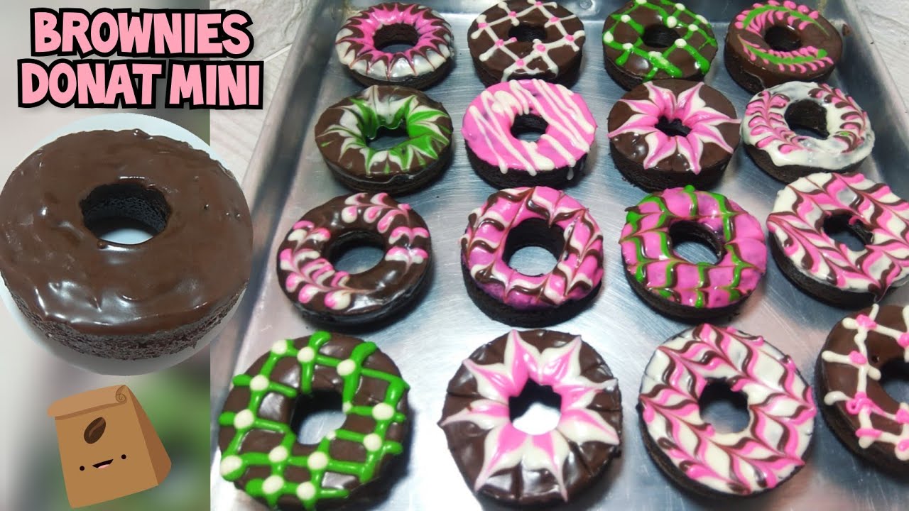 BROWNIES DONAT KUKUS MINI DAN TUTORIAL MENGHIAS BROWNAT TERNYATA