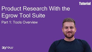 How to Find Products to Sell on Amazon using Egrow - Tutorial Video  Part 1