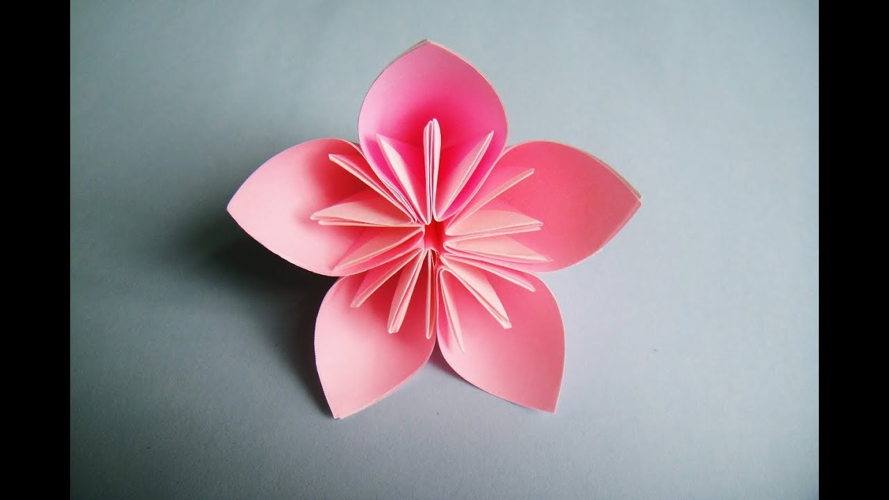 折り紙 桃の花 作り方 ひな祭り Origami Paper Peach Blossom Youtube