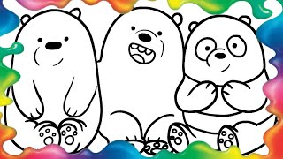 🌈 Ursos sem Curso para colorir | We Bare Bears | Ursos sem Curso | Polar | Pardo | Panda