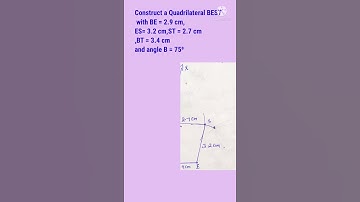 Construction of Quadrilateral when 4 sides and one angle is given/ Exercise 3.1 / 8 th class