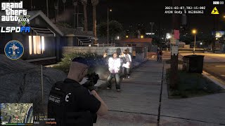 GTA V - LSPDFR 0.4.8🚔 - LSPD/LAPD - Gang Unit - Wanted Gang Member Bust/High Speed Pursuit - 4K
