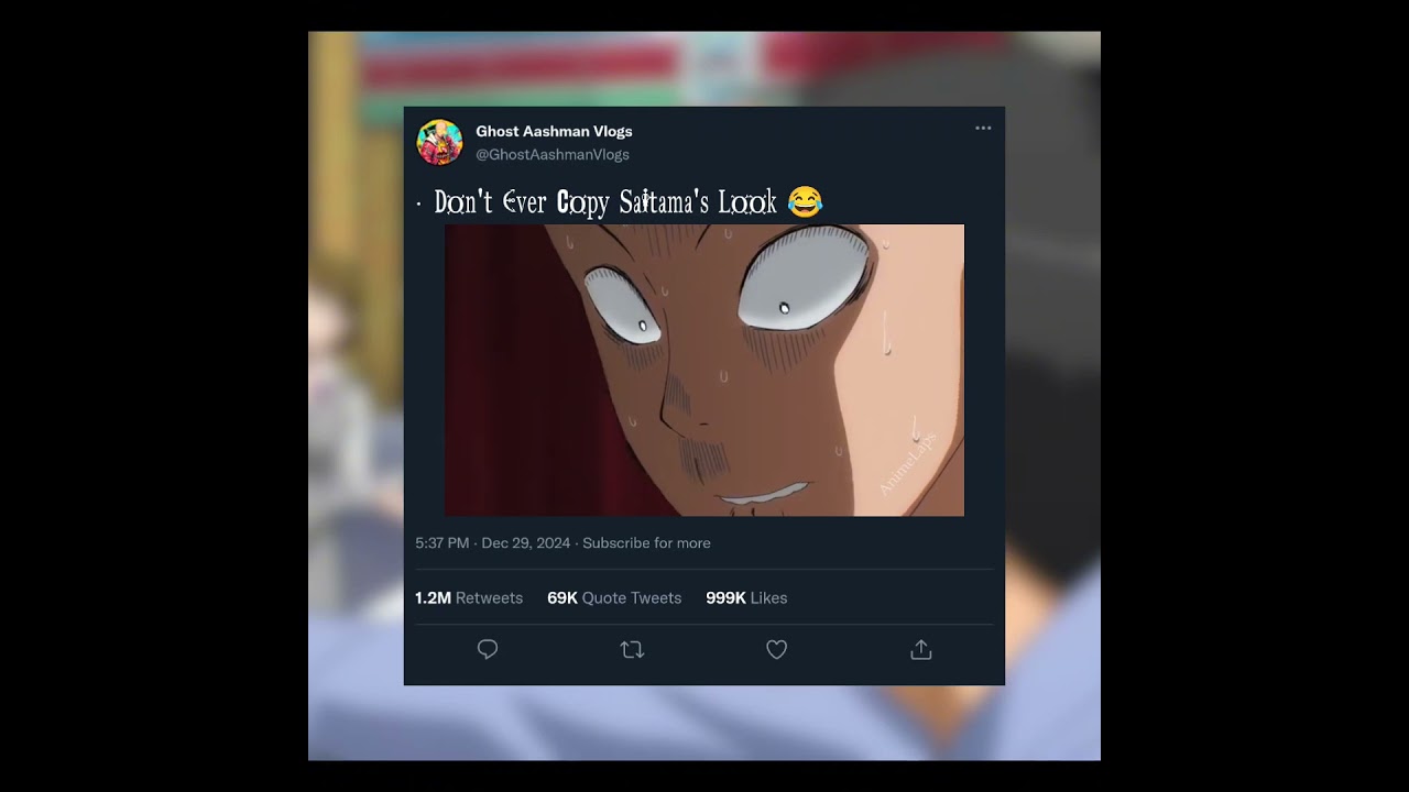 Don't ever copy Saitama's Look 😂🙏 video credit 
