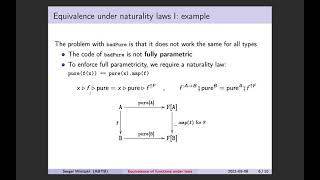 Functional programming, hors série. Equivalence of typeclass methods under laws