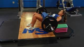 Barbell hip thrust - GoFitnessPlan