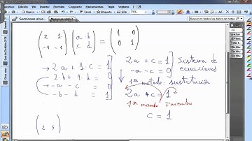 Inversa de una matriz con a b c d 2x2 Matematicas 2º Bachillerato AINTE