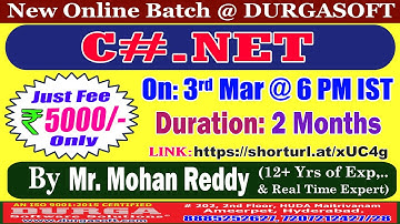 C#.NET Online Training @ DURGASOFT