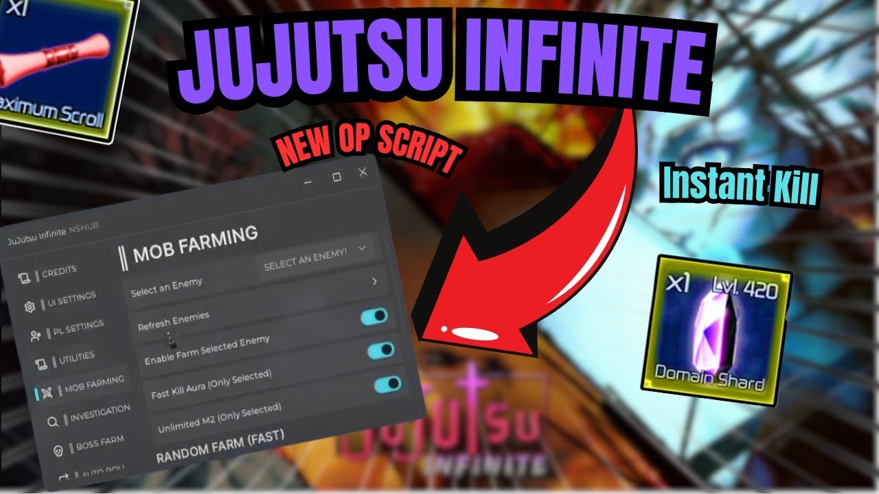 JUJUTSU INFINITE SCRIPT/HACK| AUTO FARM, AUTO BOSS, INSTANT KILL & A LOT MORE
