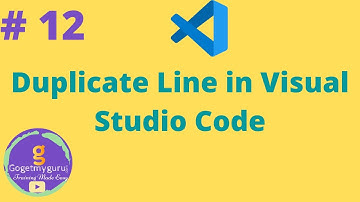 # 12 Duplicate Line in Visual Studio Code