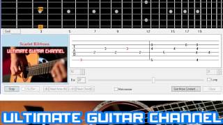 guitar Solo Tab Scarlet Ribbons harry Belafonte