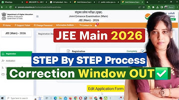 JEE Main 2026 Correction Window Out ✅ | How to Edit JEE Mains Application Form 2026 | #jeemain2026