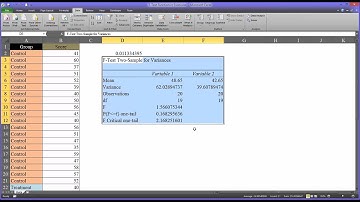 Conducting a T-Test using the T.TEST Function in Excel